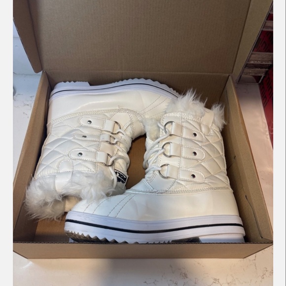 Polar Womens Snow Boot Nylon Short Fur Rain Winter Waterproof Snow Boots Sz 6 - Picture 8 of 9